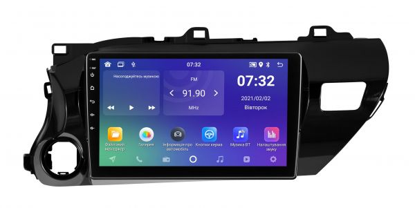 Штатна магнітола SM-3020  2+32GB з CarPlay та AHD  Toyota Hilux 2015-2023