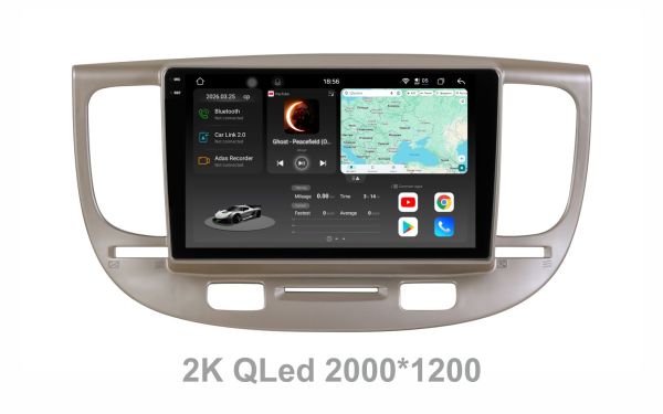 Штатна  магнітола Soundbox S8 PRO 2K-8182  для  Kia Rio 2006-2011  з CarPlay /4G/ DSP-DTS 5.1 / 360 функція