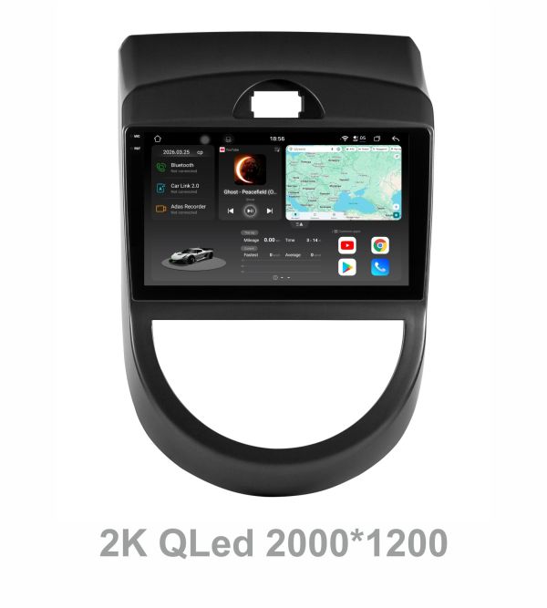 Штатна магнітола Soundbox  S8 PRO 2K-6102 для  Kia Soul 2010-2013  ADAS , CarPlay , 4G , DSP-DTS 5.1 , круговий огляд 360°