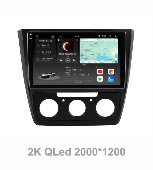 Штатна магнітола Soundbox S8 PRO 2K-4991  для   Skoda Yeti 2009-2013     ADAS , CarPlay , 4G , DSP-DTS 5.1 , круговий огляд 360°