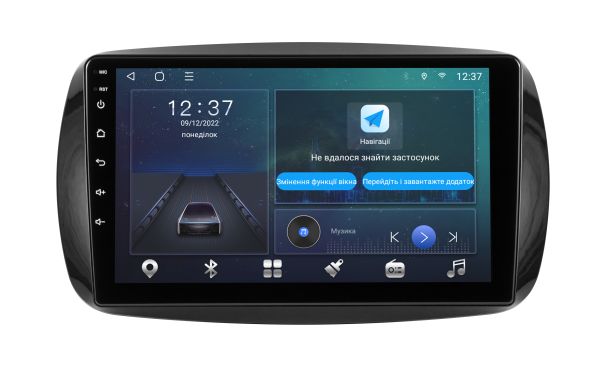 Штатна магнітола Soundbox MTX-7026 з СarPlay та 4G модем Smart ForTwo 3  2014-2020  9"