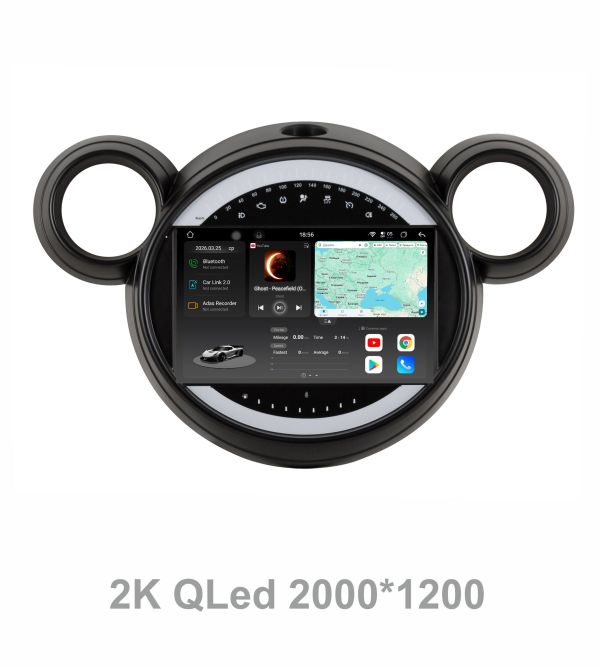 Штатна магнітола Soundbox S8 PRO 2K-8631  8+256GB для Mini Cooper 2010-2016   ADAS , CarPlay , 4G , DSP-DTS 5.1 , круговий огляд 360°