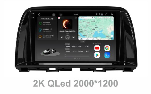 Штатна магнітола Soundbox S8 PRO 2K-7799  8+256GB для  Mazda 6 2012-2015 , CX-5 2012-2016   ADAS , CarPlay , 4G , DSP-DTS 5.1 , круговий огляд 360°