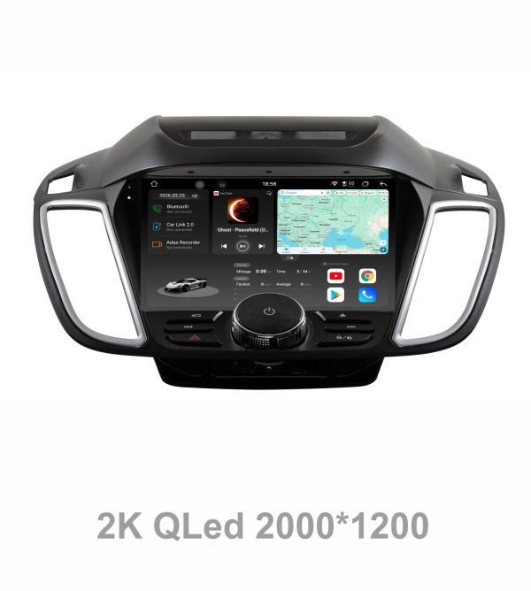Штатна магнітола Soundbox S8 PRO 2K-9202   8+257GB для Ford Kuga 2013-2017    ADAS , CarPlay , 4G , DSP-DTS 5.1 , круговий огляд 360°
