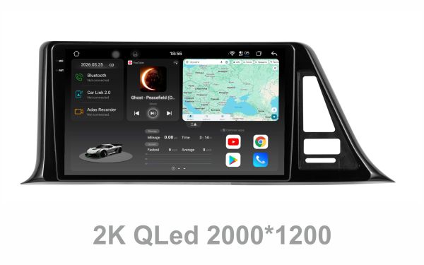 Штатна магнітола Soundbox S8 PRO 2K-3392  8+257GB для  Toyota CH-R 2016-2020 Hi  ADAS , CarPlay , 4G , DSP-DTS 5.1 , круговий огляд 360°