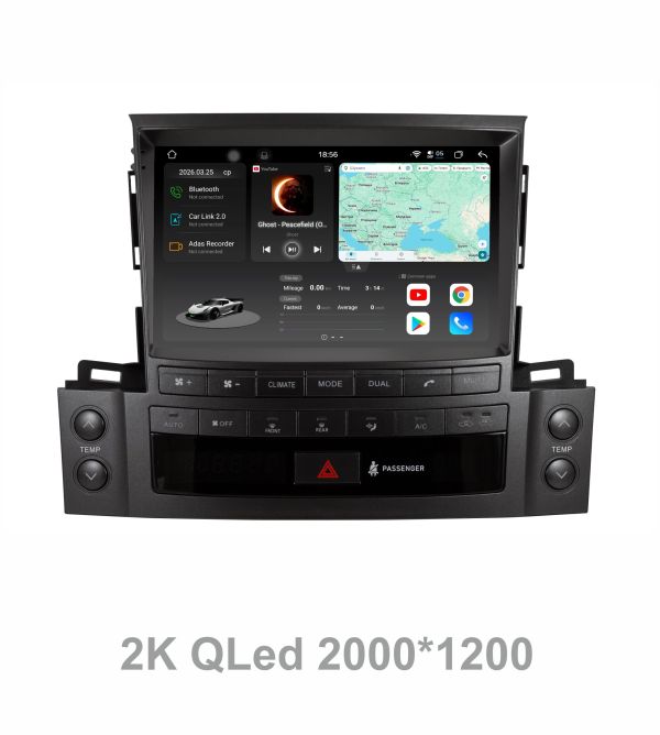 Штатна магнітола Soundbox S8 PRO 2K-3032   8+256GB  для  Lexus LX570 2007-2015     ADAS , CarPlay , 4G , DSP-DTS 5.1 , круговий огляд 360°