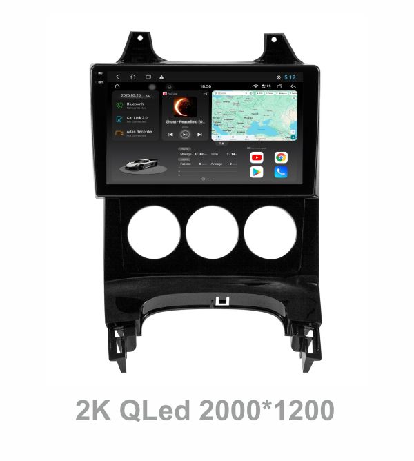 Штатна магнітола Soundbox S8 PRO 2K-3800  8+256GB для  Peugeot 3008 2009-2016    ADAS , CarPlay , 4G , DSP-DTS 5.1 , круговий огляд 360°