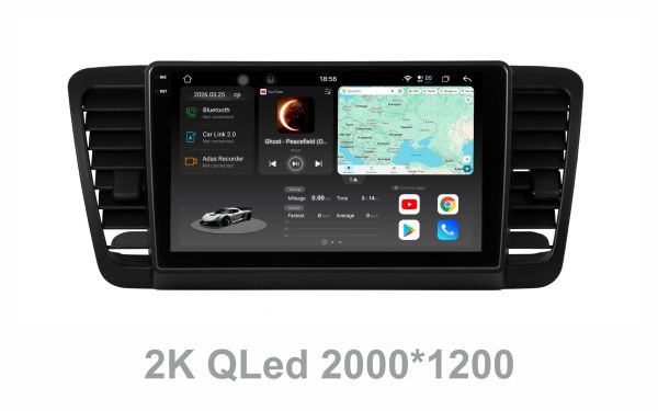Штатна магнітола Soundbox S8 PRO 2K-4041 для  Subaru Outback III , Legasy 2003-2009  ADAS , CarPlay , 4G , DSP-DTS 5.1 , круговий огляд 360°