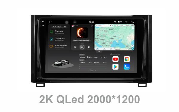 Штатна магнітола Soundbox S8 PRO 2K-3028   8+256GB  для Toyota Tundra 2013-2020   ADAS , CarPlay , 4G , DSP-DTS 5.1 , круговий огляд 360°