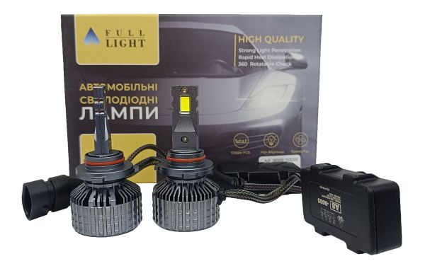 Комплект світлодіодних Led ламп Full Light A8 HB3 (9005)/HB4  (9006) Canbus 100Wat /6000K/ 18000 lumen