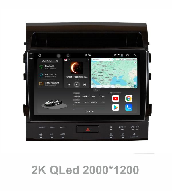 Штатна магнітола Soundbox S8 PRO 2K-8910 MAXIMAL  для Toyota Land Cruiser LC200 2008-2015 (максимальна комплектація)  ADAS , CarPlay , 4G , DSP-DTS 5.1 , круговий огляд 360°