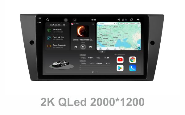 Штатна магнітола Soundbox S8 PRO 2K-9066  для  BMW 3-series E90/E93  ADAS , CarPlay , 4G , DSP-DTS 5.1 , круговий огляд 360°
