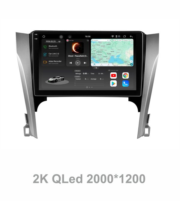 Штатна магнітола Soundbox S8 PRO 2K-9661  для  Toyota Camry V50 Europe   ADAS , CarPlay , 4G , DSP-DTS 5.1 , круговий огляд 360°