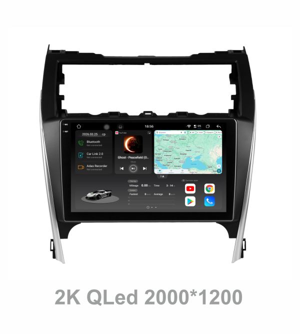 Штатна магнітола Soundbox S8 PRO 2K-1393  для  Toyota Camry V50 USA  ADAS , CarPlay , 4G , DSP-DTS 5.1 , круговий огляд 360°