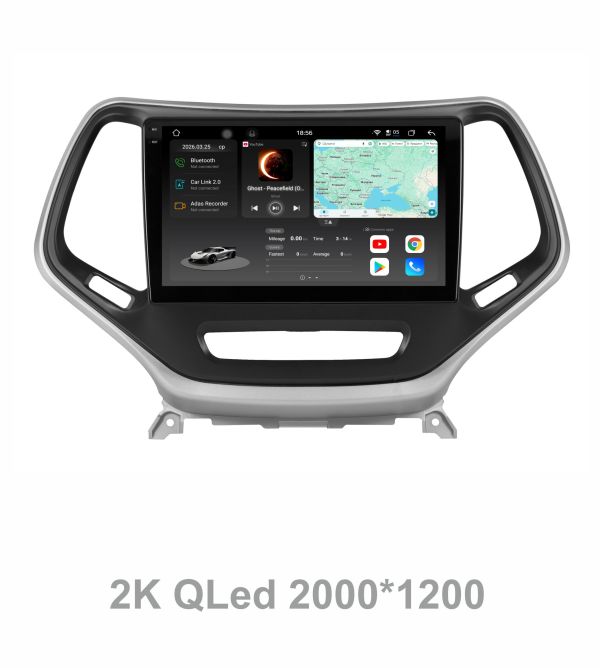 Штатна магнітола Soundbox S8 PRO 2K-9230  для   JEEP Cherokee 15+  ADAS , CarPlay , 4G , DSP-DTS 5.1 , круговий огляд 360°