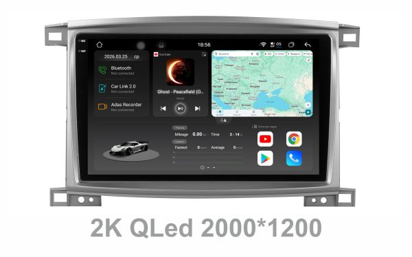 Штатна магнітола Soundbox S8 PRO 2K-9471   для  Toyota Land Cruiser LC100 2003-2008 / Lexus LX470 2002-2007 (клімат)  ADAS , CarPlay , 4G , DSP-DTS 5.1 , круговий огляд 360°