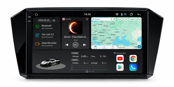 Штатна магнітола Soundbox S8 PRO 2K-6195   8+256GB для Volkswagen Passat B8 2014-2024    ADAS , CarPlay , 4G , DSP-DTS 5.1 , круговий огляд 360°