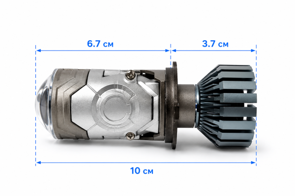 Космплект світлодіодних Mini BiLed лінз Full Light M1 H4  75W ,6000K, 12-60V