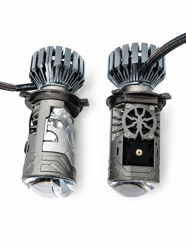 Космплект світлодіодних Mini BiLed лінз Full Light M1 H4  75W ,6000K, 12-60V
