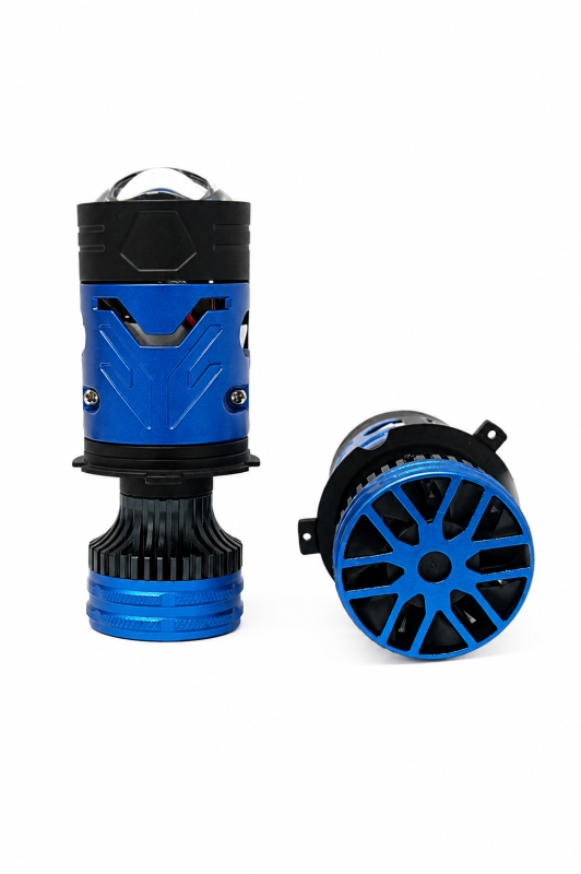 Комплект світлодіодних Bi Led міні лінз Full Light B14 H4   65W /6000K/ 12V/ 17 000 Lumen