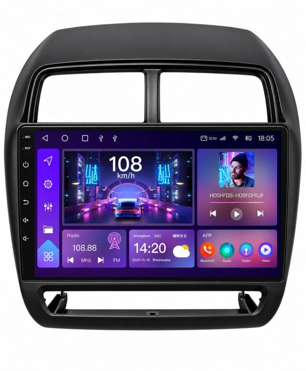 Штатна магнітола Soundbox S4-8121   4+64GB  для    Mitsubishi Outlander Sport /ASX  2016-2023   2010-2014    CarPlay , 4G , DSP , круговий огляд 360°