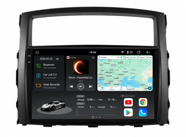 Штатна магнітола Soundbox S8 PRO 2K-8128   для  Mitsubishi Pajero Vagon IV   2007-2015 з ADAS / CarPlay / 4G / DSP-DTS 5.1 / круговий огляд 360°
